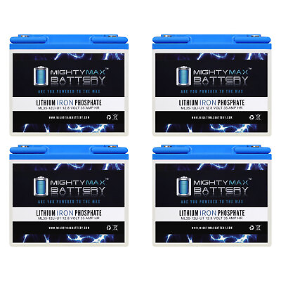#ad Mighty Max 12V 35AH U1 Lithium compatible with Best Battery SLA12350 4 Pack $639.95