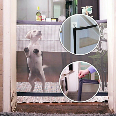 #ad Pet Dog Gate Safety Guard Folding Baby Toddler Stair Gate Isolation Retractable $13.65