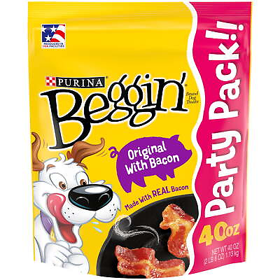 #ad Dog Treats Original with Bacon Flavor Dog Chews Snacks 40 oz Pouch，US $20.69