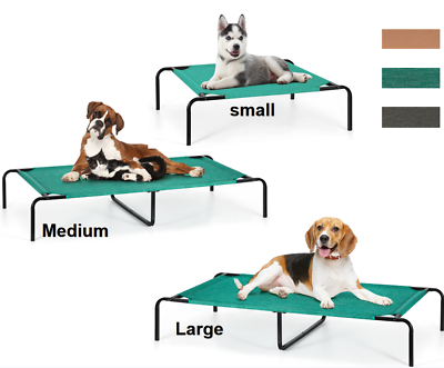 Cooling Elevated Dog Bed Raised Dog Cots Pet Hammock Bed Non Slip Indoor Outdoor $20.99