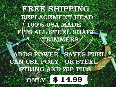 #ad Trimmer Head Fits Metal Shaft Trimmers PATENTED 100% Made in U.S.A. $14.99