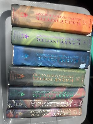 #ad 7 Harry Potter and Sorcerer#x27;s Stone Hardback Book Lot Complete Set J K Rowling $72.00