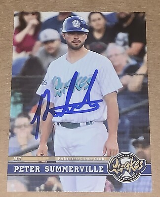 #ad Peter Summerville SIGNED 2017 Rancho Quakes Card RC Auto San Diego Padres Coach $19.99