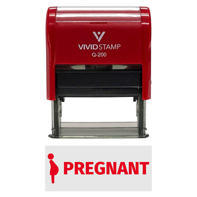 #ad Vivid Stamp Pregnant Medical Self Inking Rubber Stamps $9.02