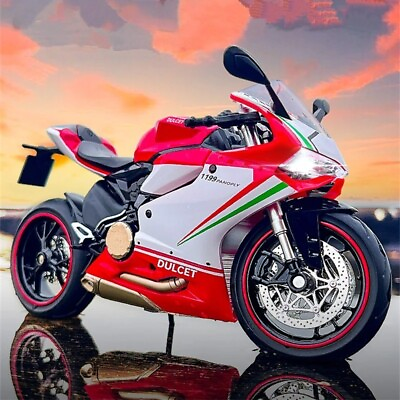 #ad DUCATI 1199 Panigale Alloy Motorcycle Model Diecast Metal Toy Street Model Soun $33.80