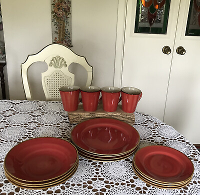 #ad Sedona by THOMSON Pottery Breakfast Dinner Tableware. Set For 4 16 Pieces $49.00