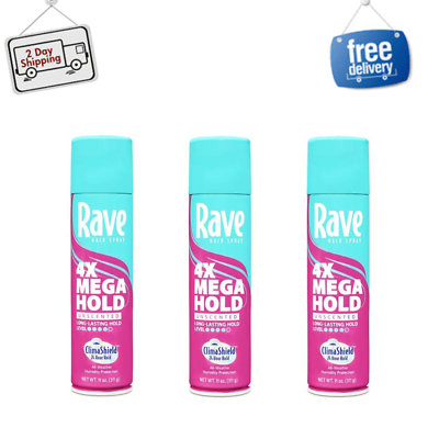 #ad Rave 4X Mega Hold Hair Spray All Weather Protection with 11 oz Pack of 3 $10.99