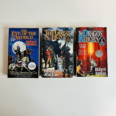 #ad The Wheel Of Time Paperback Lot Books 1 3 By Robert Jordan Fantasy War Novel $16.79