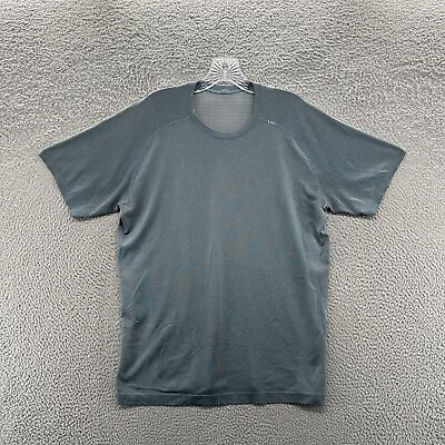 #ad Lululemon Shirt Mens L Gray Short Sleeve Running Hiking Training Outdoor T Shirt $29.99