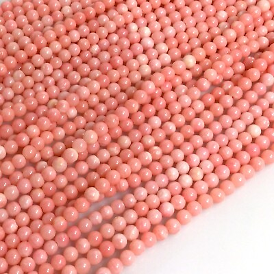 #ad Pink Coral Angel Skin Smooth Round Loose Beads 15quot; 2mm 3mm 4mm 6mm 8mm 10mm $9.99