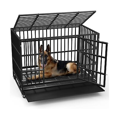 #ad LEMBERI 48 38 inch Heavy Duty Indestructible Dog Crate Escape Proof Dog Cage... $183.82