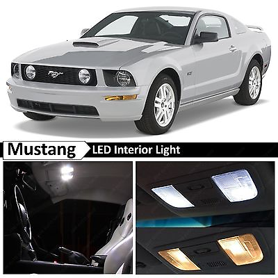 #ad 5x White LED Lights Interior Package Kit for 2005 2009 Ford Mustang $10.89