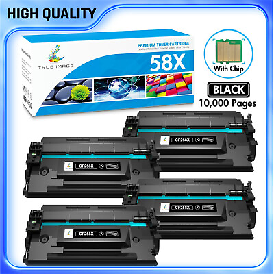 #ad CF258A CF258X 58X WITH CHIP for HP 58A Toner LaserJet Pro M404dn MFP M428fdw lot $195.57