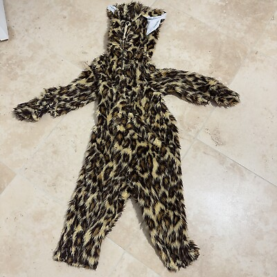 #ad Kids Leopard Cheetah Halloween Costume Size S M 8 9 Faux Fur Fluffy $19.99