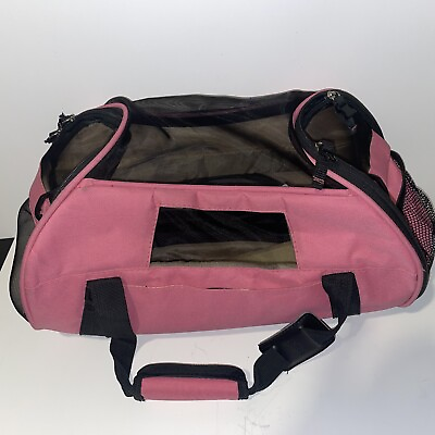 #ad Bergan Small Pet Comfort Carrier Soft sided Raspberry Pink Airline Approved. $15.00