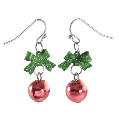 #ad Christmas earrings Women romantic bow tie Ear stone Fashion shiny8138 $5.69