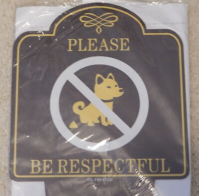 #ad Double Sided No Pooping Dog Sign Aluminum 2 Pack Please Be Respectful Signs POOP $21.95