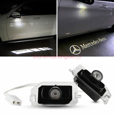#ad 2x Side Mirror Laser Puddle Logo Light for Mercedes Benz A B C E S GLB GLC AMG $54.50