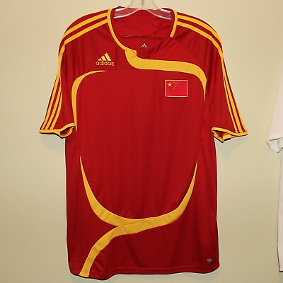 #ad REPUBLIC OF CHINA 中国 2007 08 home shirt football Adidas soccer jersey World Cup C $234.56