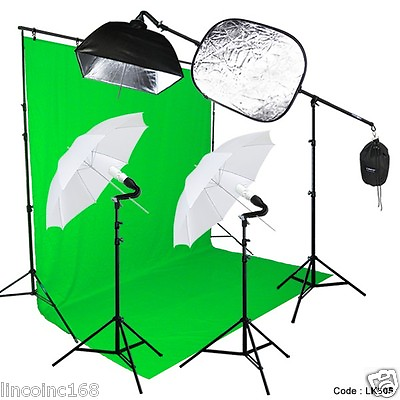 #ad Photography Studio Lighting Video Light and Background Kit W Muslin Backdrop $129.99