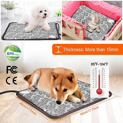 #ad 27inch Electric Pet Heating Pad Warmer Heater Bed Mat Dog Cat Blanket Waterproof $28.54