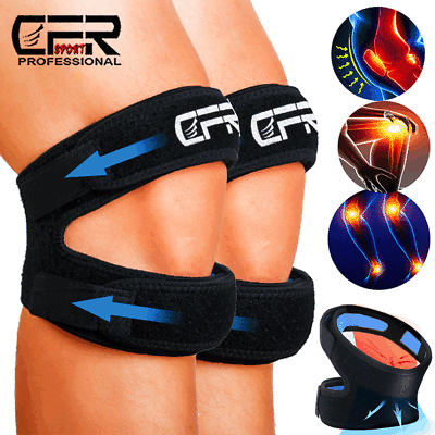 #ad Knee Pain Relief Support Brace Patella Tendon Strap Soccer Basketball Running DS $20.09