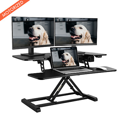 #ad FLEXISPOT Electric Height Adjustable Standing Desk Riser Quick Release Keyboard $299.99