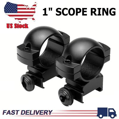 #ad Scope Rings Low Profile Rifle Scope Mount 1 inch Ring for Weaver Picatinny Rail* $8.99