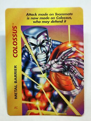 Fleer Marvel B56 1995 comics Overpower card Metal Barrier Colossus $1.05