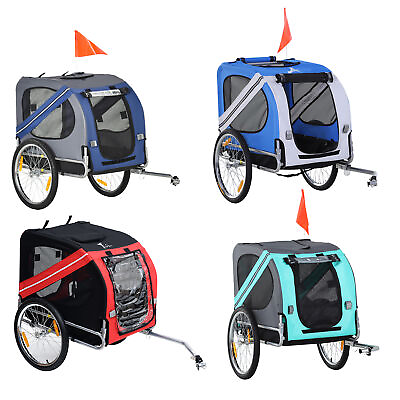 #ad Fold Up Pet Bicycle Cargo Trailer for Dogs amp; Cats Steel Frame Oxford $119.99