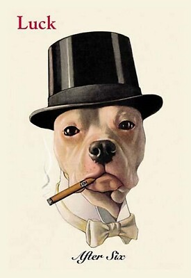 #ad Dog in Top Hat Smoking a Cigar by Will Rannells Art Print $285.99
