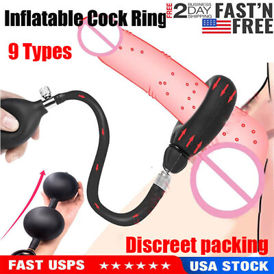#ad Extra Large Inflatable Male Prostate Anal Butt Plug Dildo Huge Men Women Sex Toy $17.99