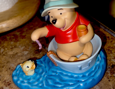 #ad Disney Pooh and Friends These Are The Best Kind of Days Fishing Figurine $12.00
