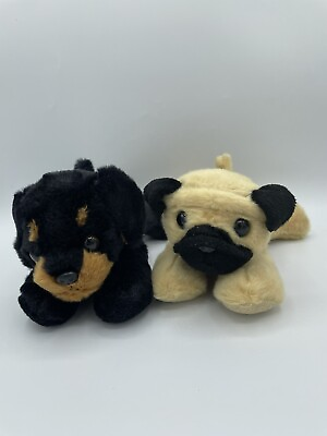 #ad Aurora Mr. Pugster Pug Plush 8quot; Dog Floppy Stuffed Animal Toy $17.10