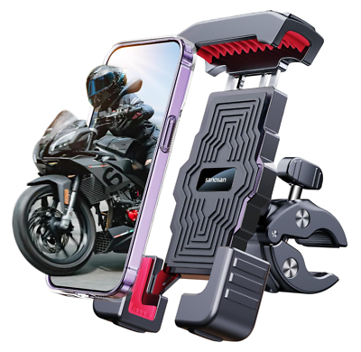 #ad Motorcycle Phone Mount Auto Lock 100mph Military Anti Shake Bike Phone Holder $10.59