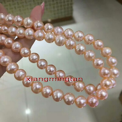#ad long AAAAA 36quot;10 11mm Natural round real south sea gold PINK pearl necklace 14K $790.00