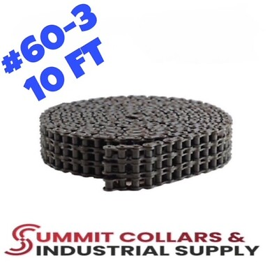 #ad #ad #60 3 Triple Strand Roller Chain 10FT Triplex New from Factory $128.99