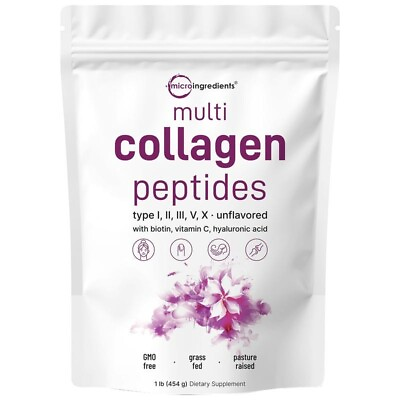 #ad Multi Collagen Peptides Powder HydrolyzedProtein Peptides Type llllvX with $29.73