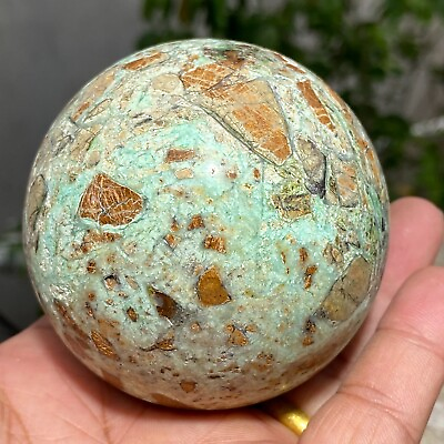 #ad 429g Natural Green Prehnite Crystals Sphere Ball Healing Rough Mineral Specimen $64.00