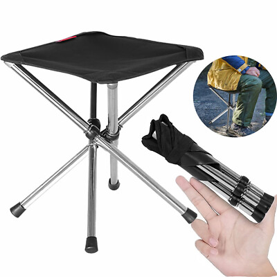 #ad Small Folding Stool Mini Portable Outdoor Camping Chair Foldable Hiking Fishing $23.86