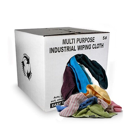 #ad Color Terry Towel 100% Cotton Cleaning Rags 5 lbs. Box Multipurpose Cleaning $19.99