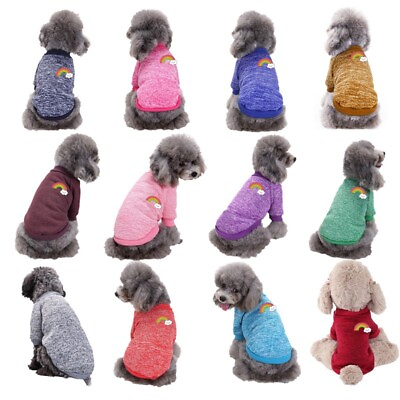 Classic Warm Dog Clothes Puppy Pet Cat Sweater Jacket French Bulldog Coat Hoodie $8.99