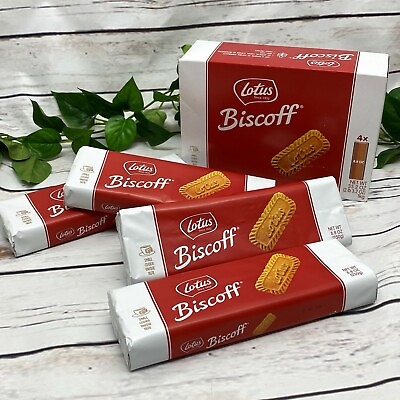 #ad Lotus Biscoff European Biscuit Cookies Box w 4 Packs 128 Cookies 35.2 oz $27.00