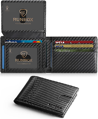 #ad Men#x27;S Wallets 15 Card Holder Slim Rfid Leather 2 ID Window with Gift Box Men#x27;S $24.89
