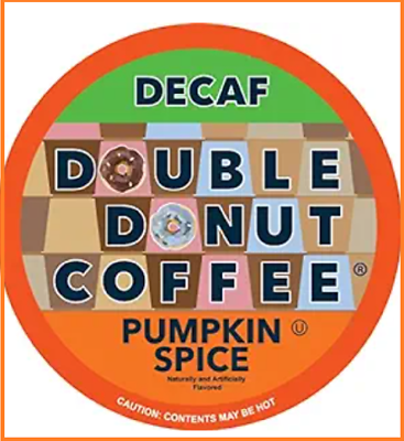 #ad Double Donut Medium Roast Decaf Coffee Pods Pumpkin Spice for Keurig K Cup 80ct $47.00