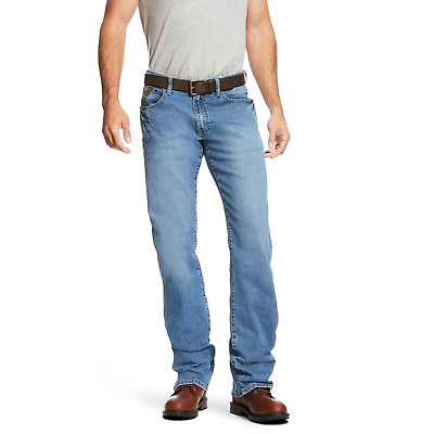 #ad Ariat® Men#x27;s Rebar M4 Durastretch Basic Boot Cut Jeans 10021854 $57.95