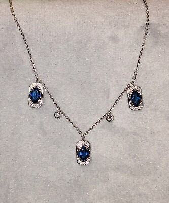 #ad sapphire necklace 14k $850.00