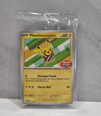 #ad Pokemon Card Pikachu Batik Indonesia Journey NEW SEALED FREE TRACKING NUMBER $11.00