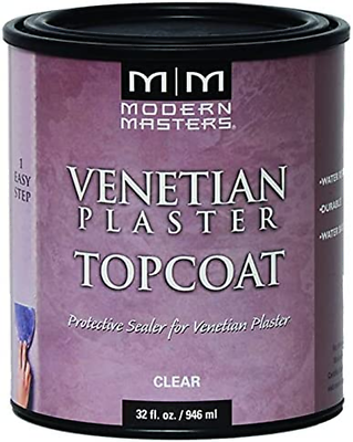 #ad Modern Masters VP300 32 Venetian Plaster Satin Topcoat 32 Ounce 1 Pack $53.99