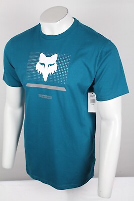 #ad Fox Racing Men#x27;s T Shirt Optical Premium Tee Medium Blue 317143 1551 $23.39